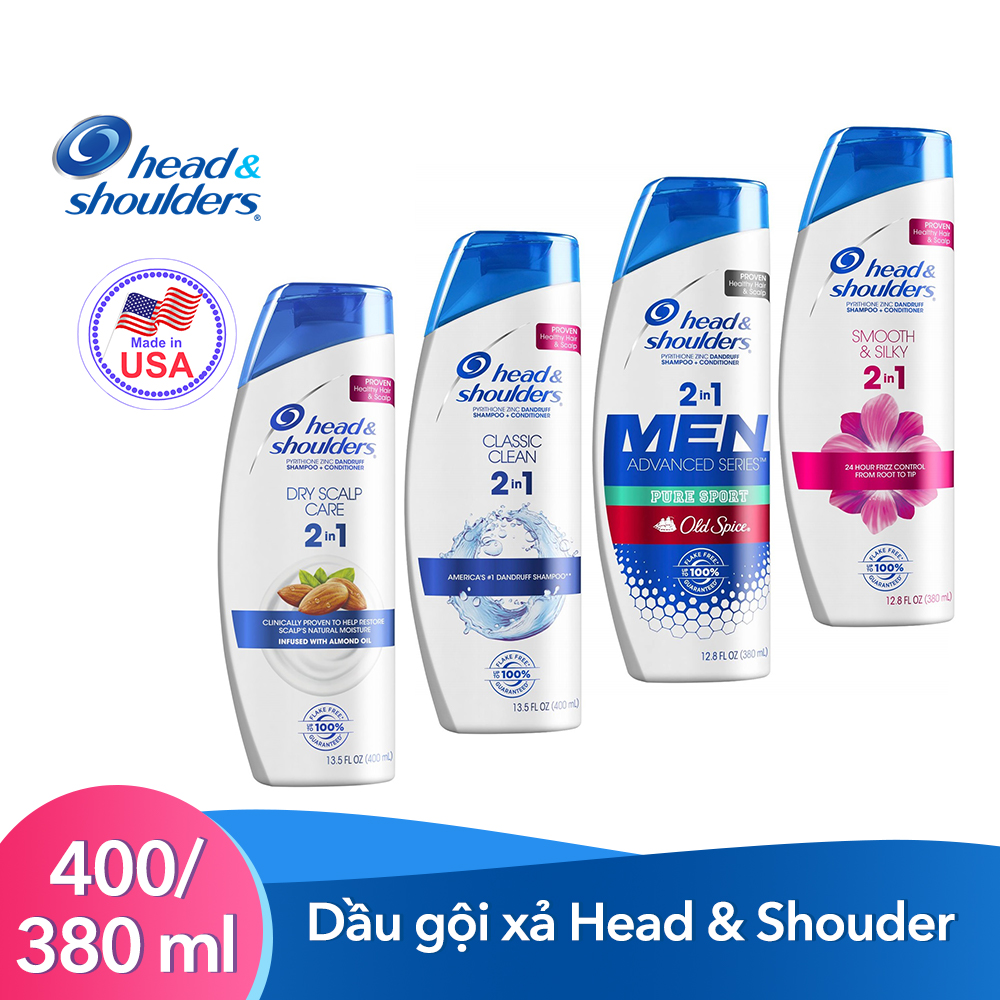 Dầu gội xả Head &amp; Shoulder 2IN1 400ml/380ml