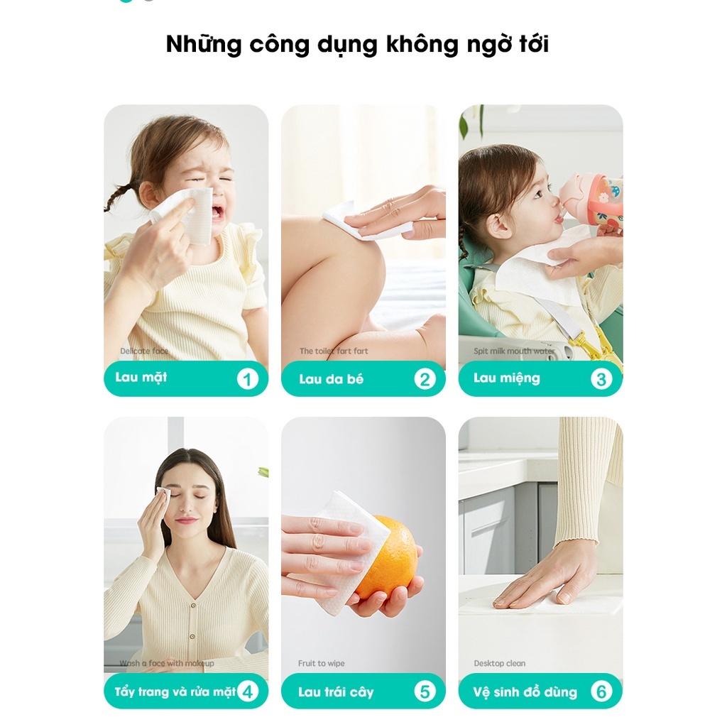 Khăn Mặt Khô Đa Năng dùng 1 lần lau mặt lau khô, lau ướt khăn mặt khô đa năng dùng 1 lần