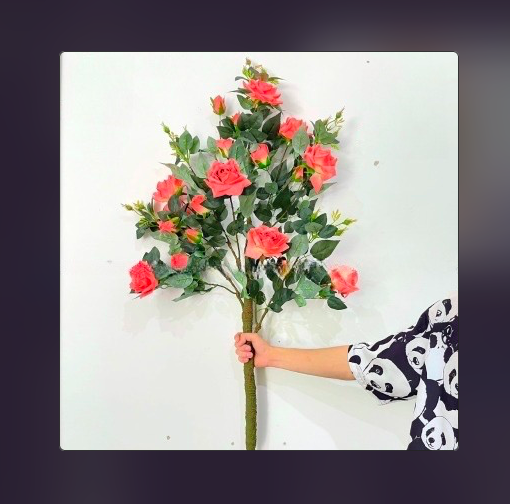 Cây hoa hồng giả - cao 120cm - Cây giả, hoa lụa Decor trang trí nhà cửa
