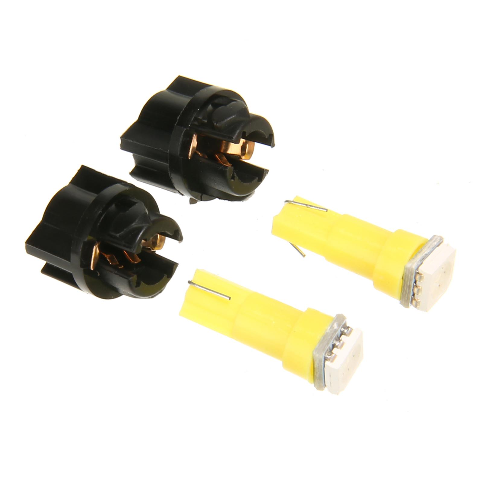 30pcs Car Auto T5 T10 5050 SMD LED Light Bulbs Instrument Panel Dashboard Light Bulbs Lamp 12V 5 Kind Color