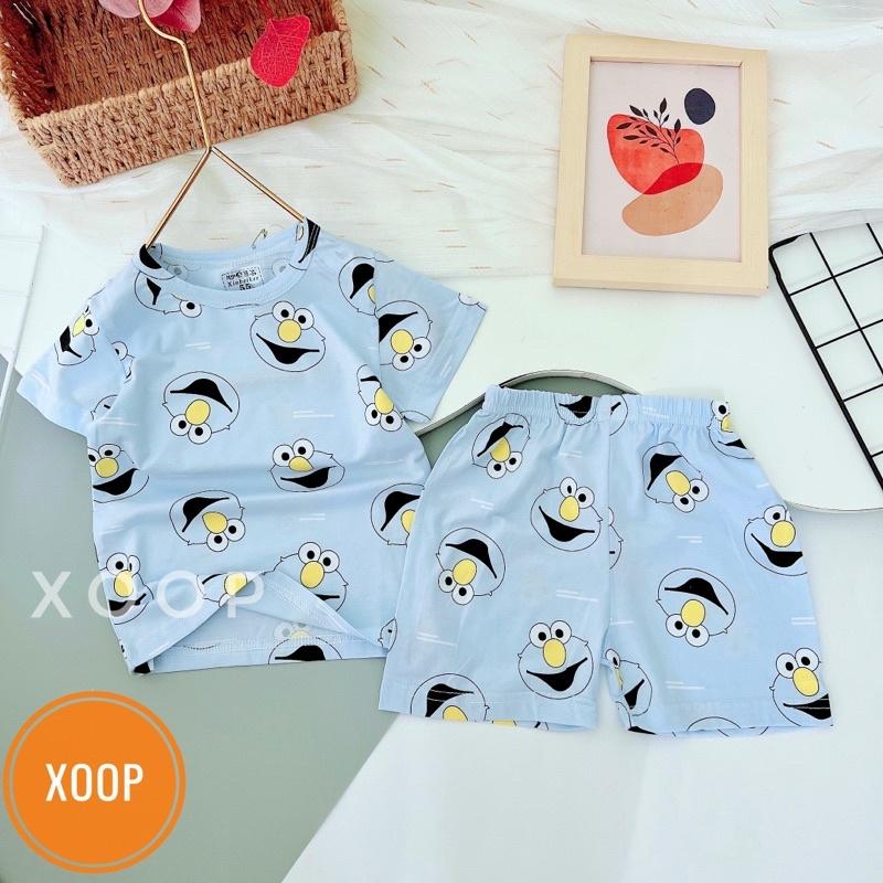 Size đại 9 (24-33kg) Bộ cộc xuất hàn in tràn chất cotton lạnh hàng Quảng Châu cho bé