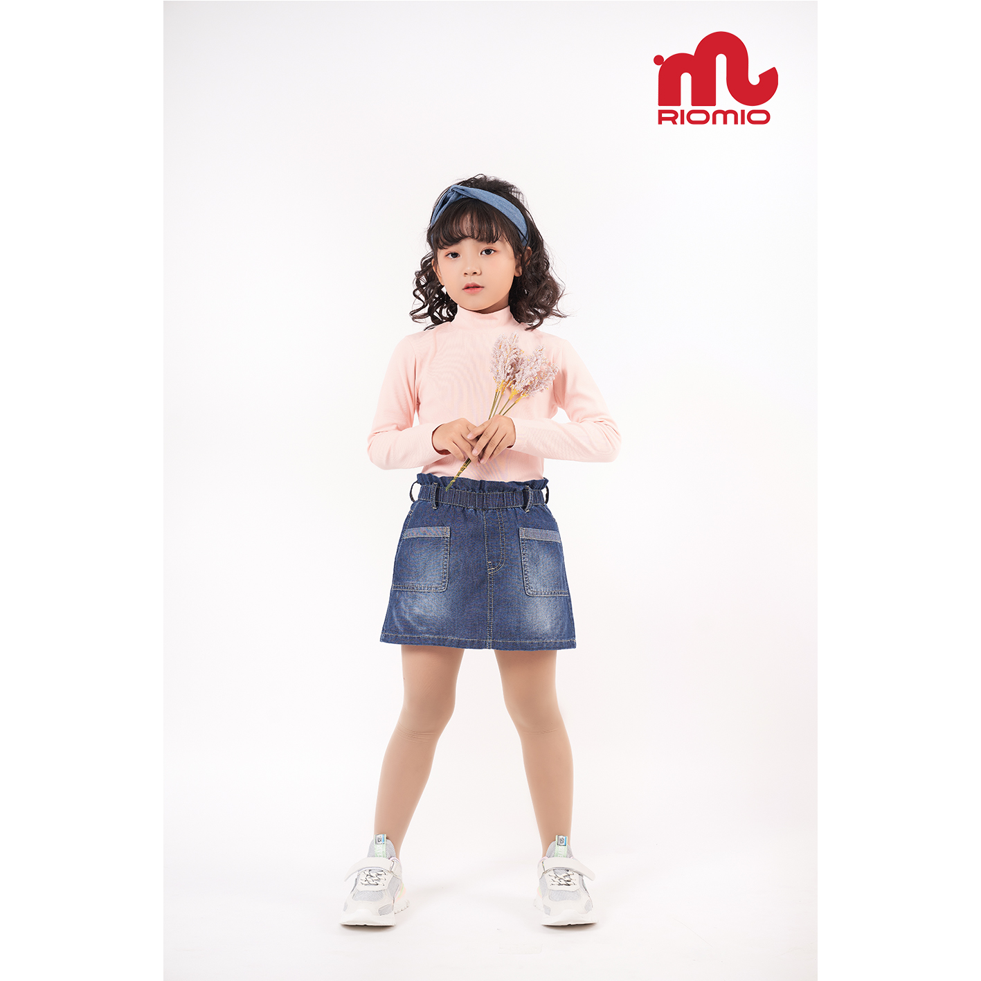 Chân váy jean bé gái (3-10t) chính hãng RIOMIO [Vải Denim Coolmax USA] năng động cá tính - mã RO028