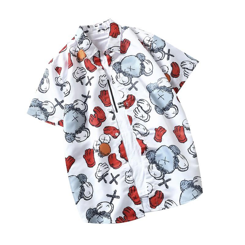 Áo sơ mi tay ngắn in họa tiết thời trang cá tính dành cho nam