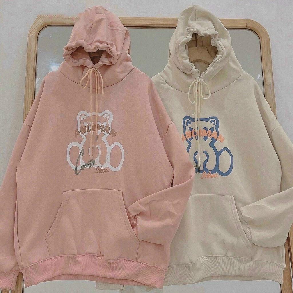 ÁO HOODIE NAM NỮ PHONG CÁCH GIẢN ĐƠN CỰC TREND IN HÌNH GẤU NGỘ NGHĨNH SIÊU CHẤT CỦA NĂM BAO ĐẸP