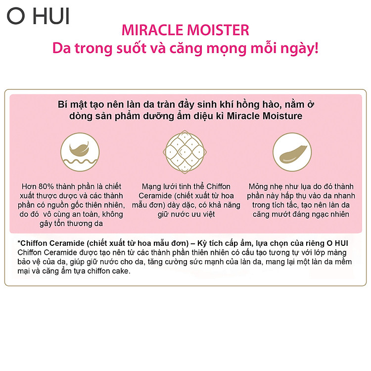 Sữa Rửa Mặt Dưỡng Ẩm Ohui Miracle Moisture Foam 200ml