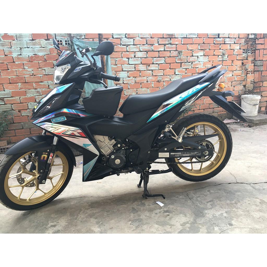 Tem winner 150 GTR xanh bạc crom