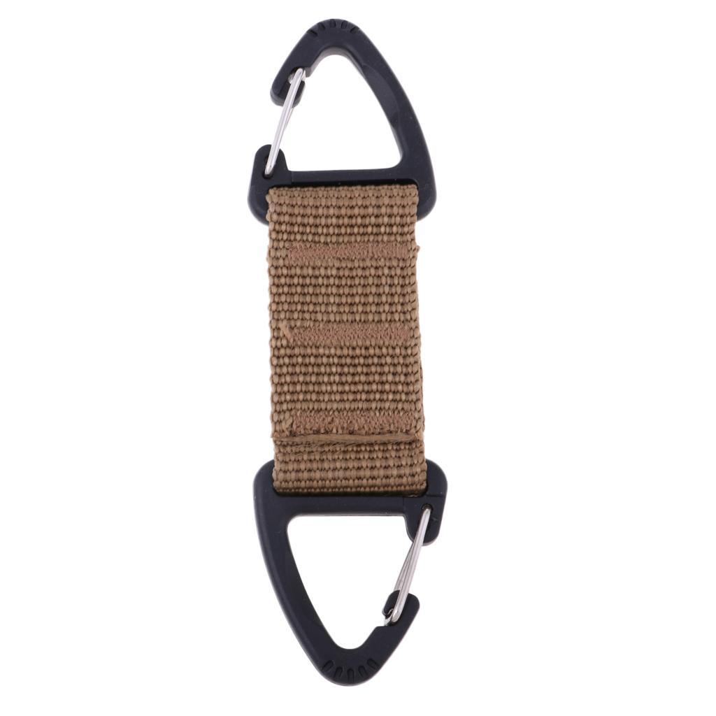 3 Pieces Outdoor Hiking Nylon Webbing Backpack Hooks