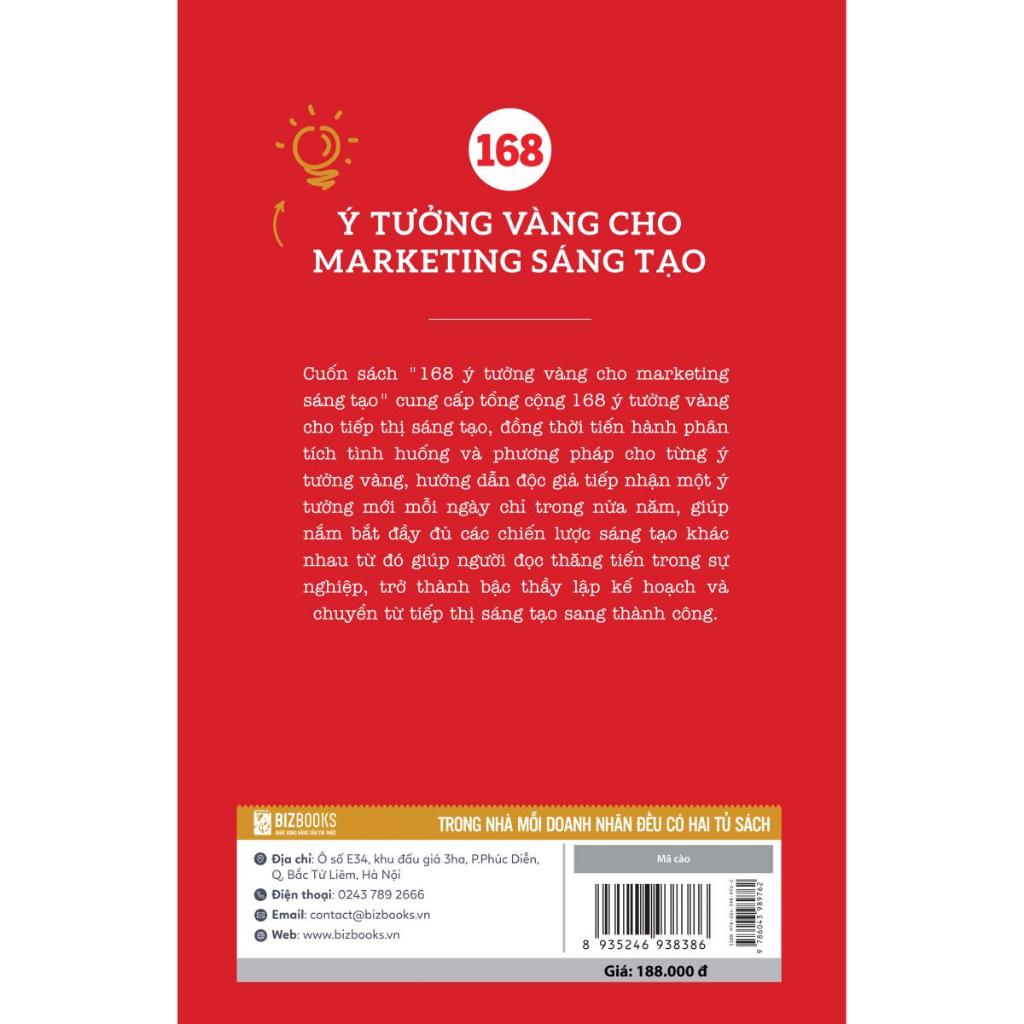 Sách - 168 Ý Tưởng Vàng Cho Marketing Sáng Tạo