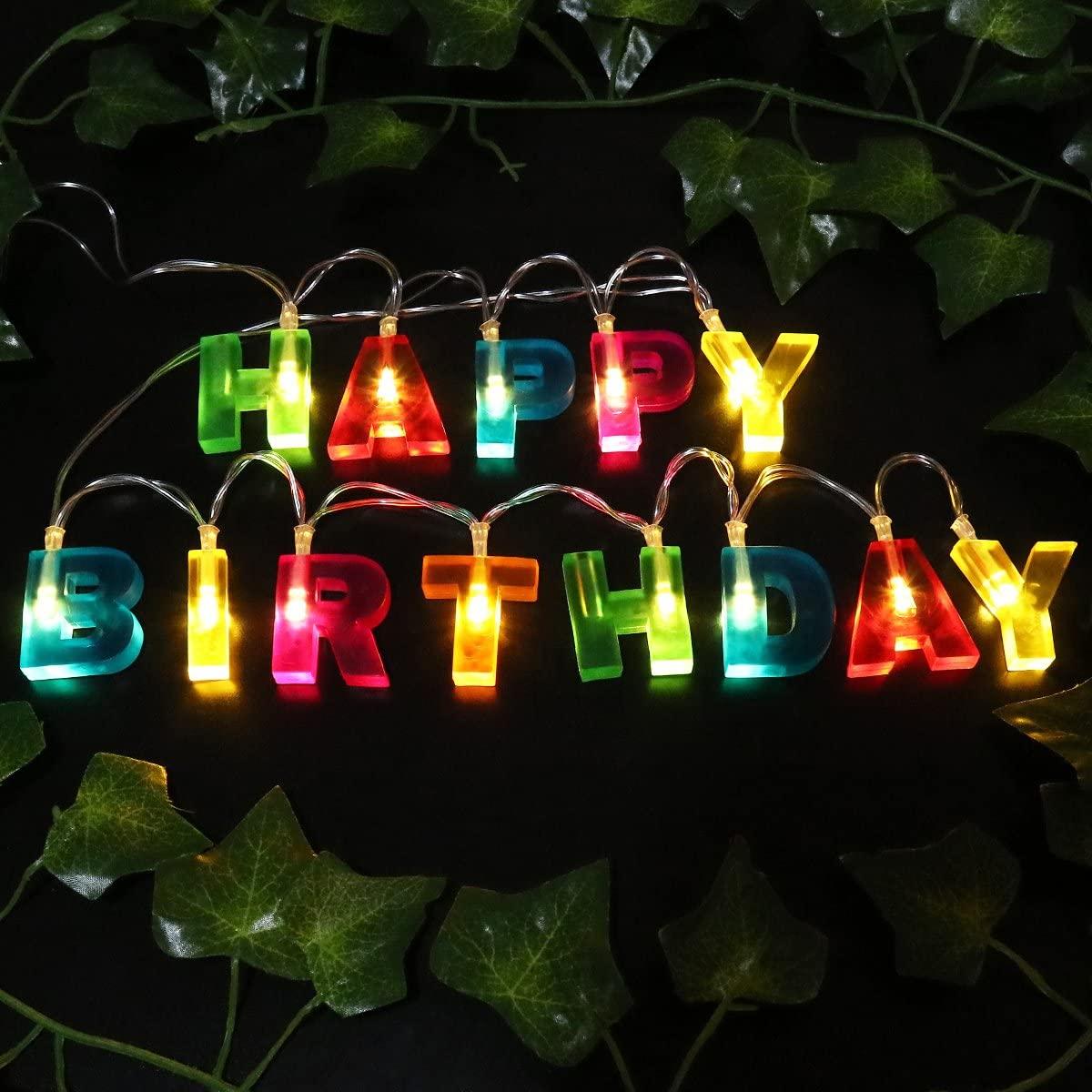 Đèn chúc mừng sinh nhật -Đèn dây chạy bằng pin chữ LED