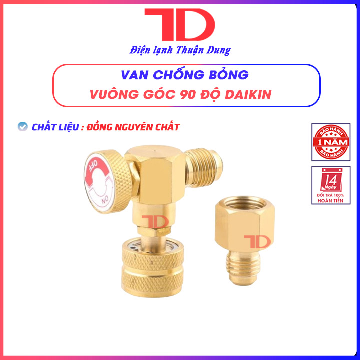 Van chống bỏng vuông góc 90 độ dành cho điều hòa daikin, Điện lạnh Thuận Dung