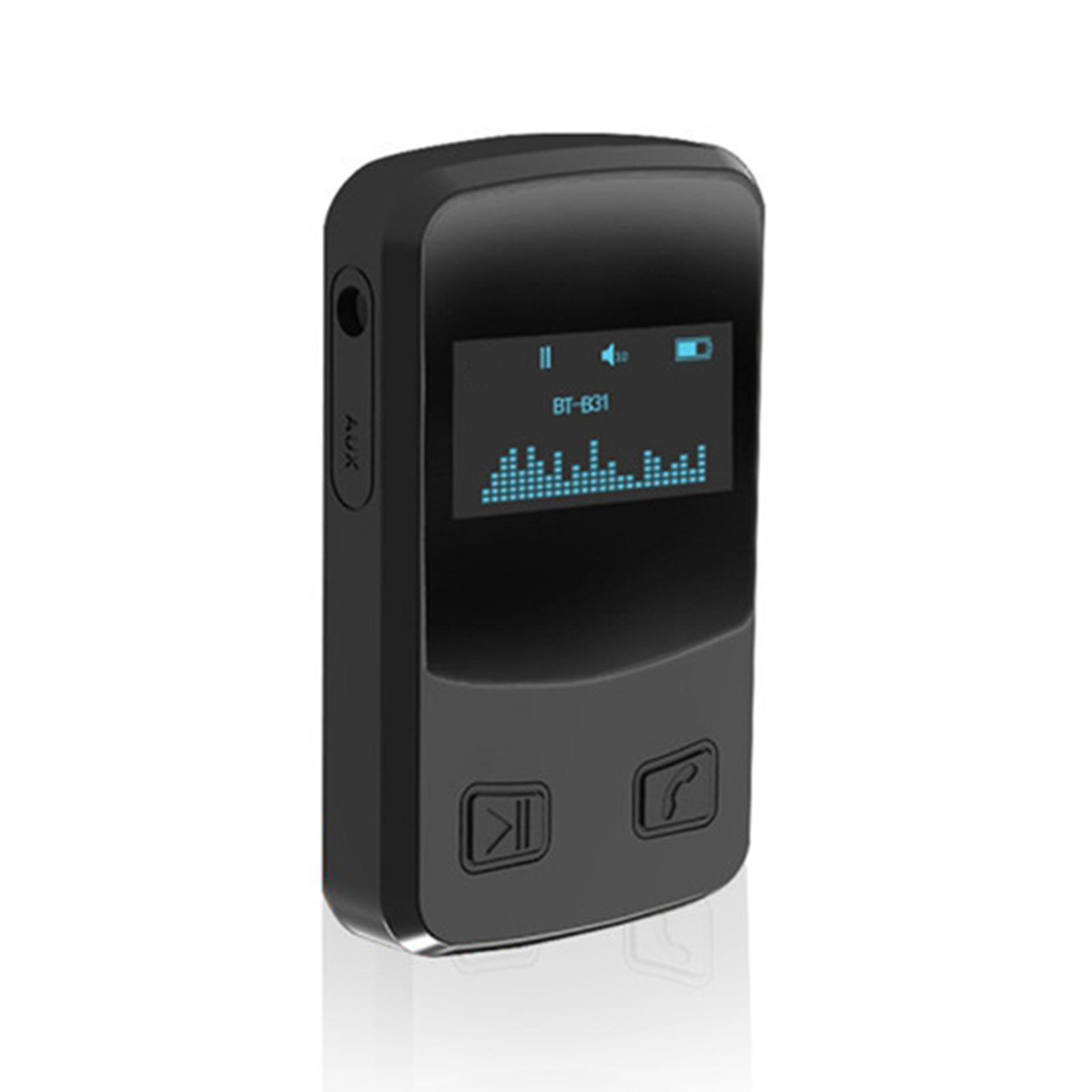 OLED Bluetooth 5.0 Audio Transmitter Receiver Adapter 3.5mm Aux Hands-free