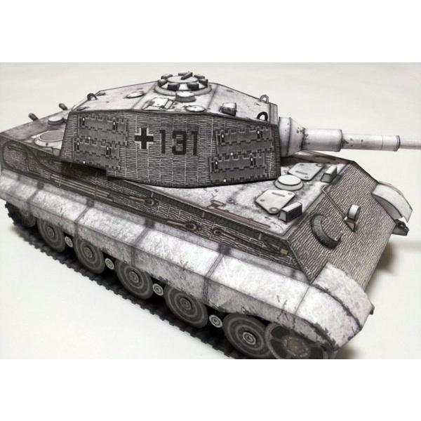 Mô hình giấy xe tank King Tiger tỉ lệ 1/35