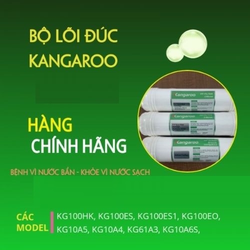 Bộ 3 lõi lọc Sediment + Carbon cho cây nước nóng lạnh - hàng chính hãng Kangaroo