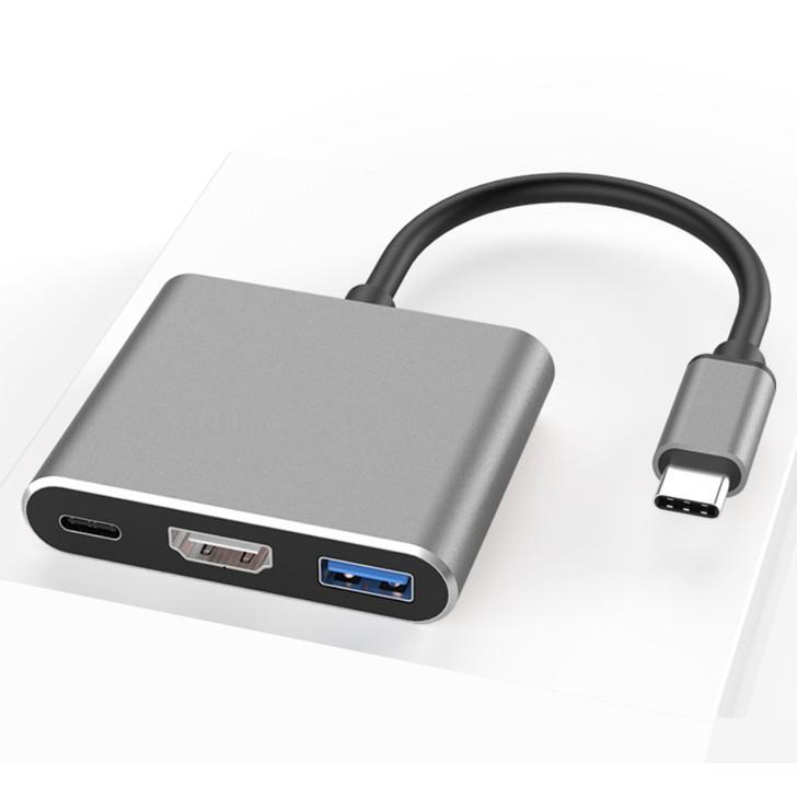 Hub chuyển đổi USB Type-C Sang USB 3.0/HDMI-Type C (Xám)