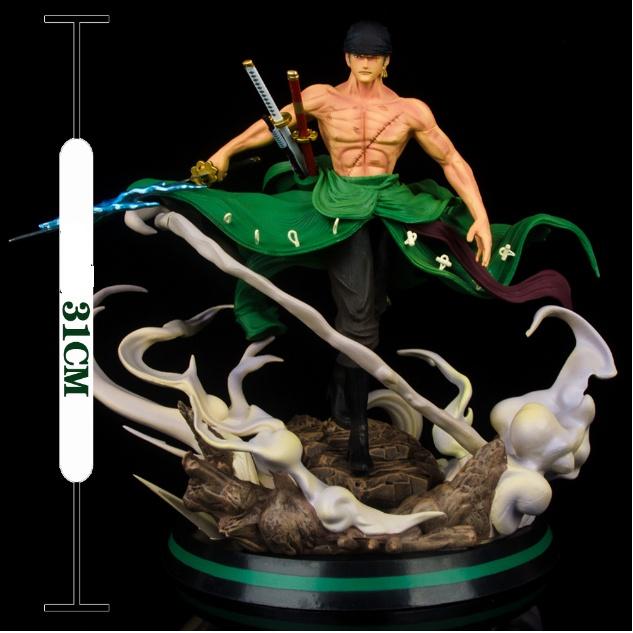 Mô hình Zoro cởi áo có 3 đầu 31cm - One piece