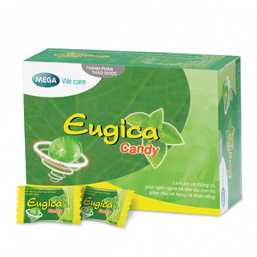 Kẹo ngậm thảo dược EUGICA CANDY (Hộp 100 viên)