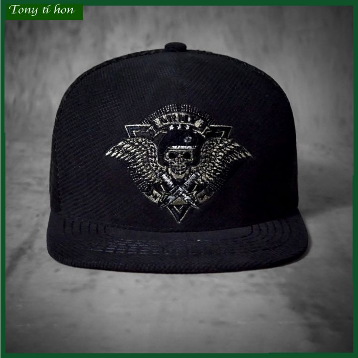 Tony tí hon - Mũ nón kết lưỡi trai Snapback Mili xanh đen cá tính thời trang nam nữ cao cấp