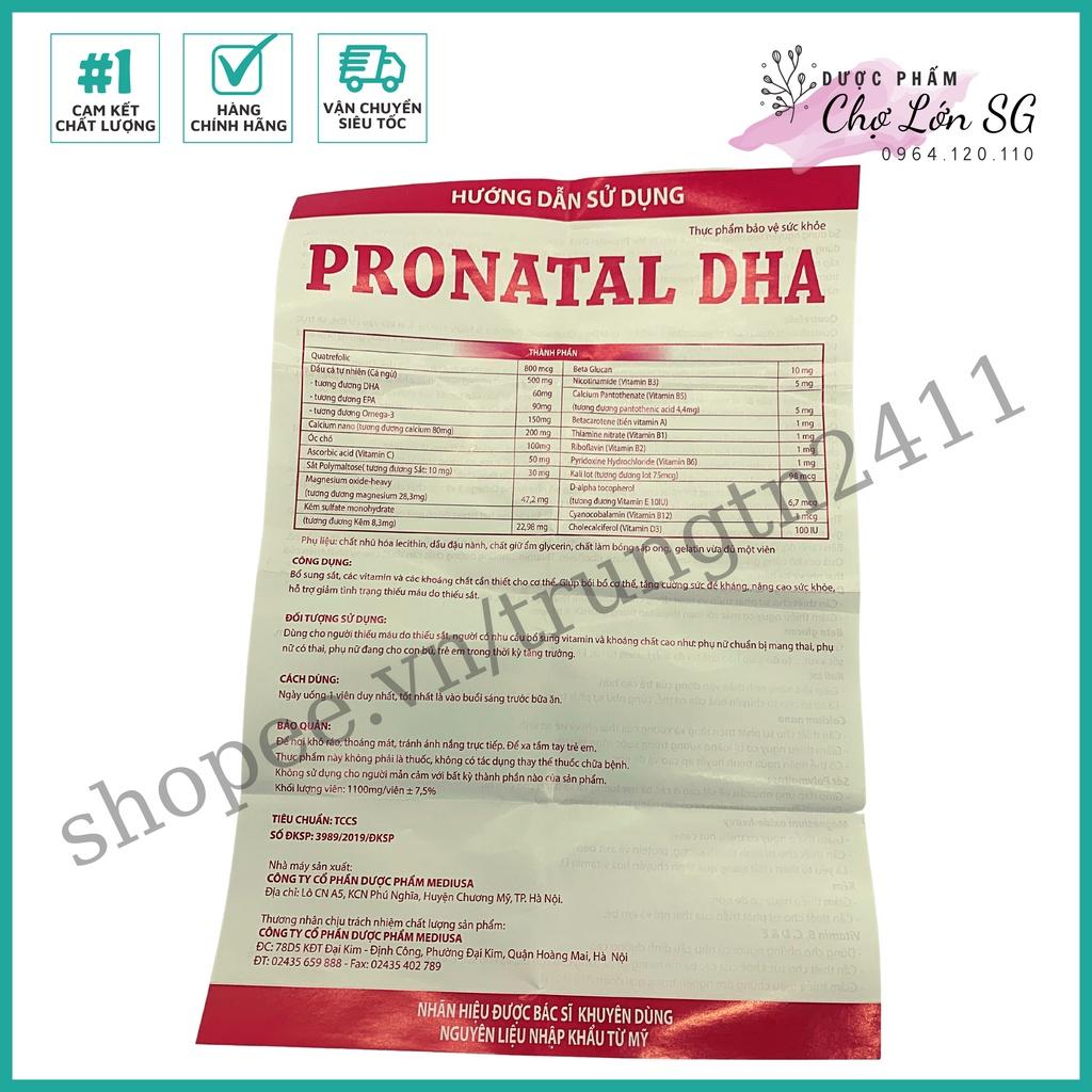 Viên uống bổ bầu PRONATAL DHA bổ sung dưỡng chất cho mẹ và bé - Hộp 30 viên