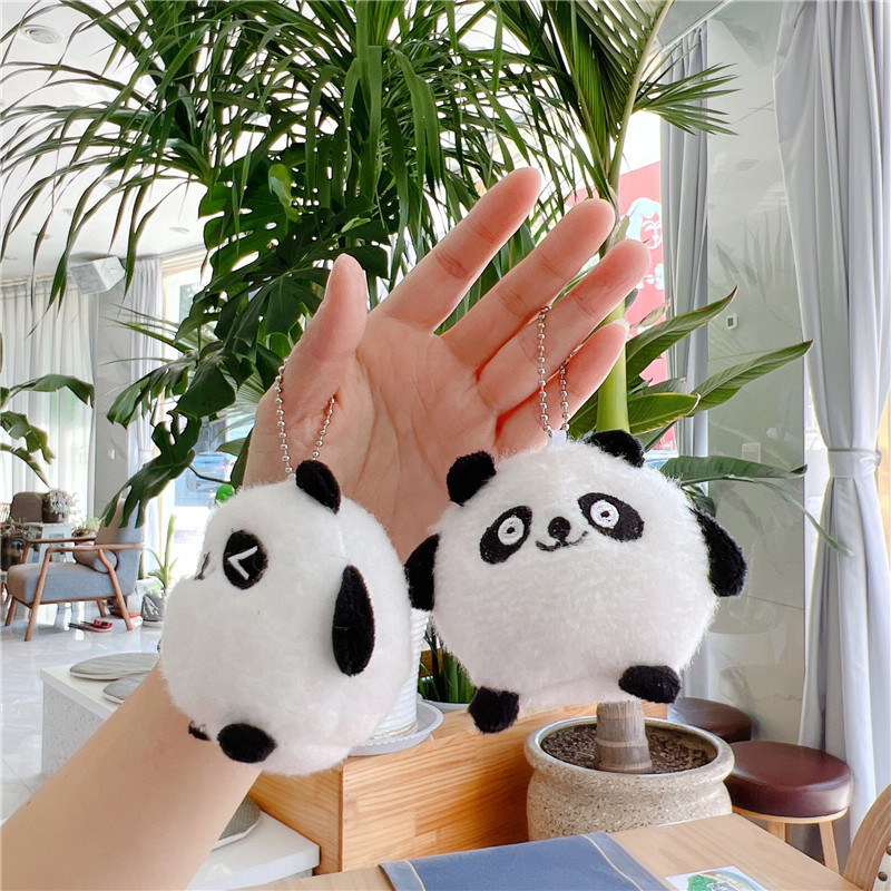 Móc khóa gấu bông gấu trúc treo balo, túi xách phong cách Hàn Quốc xinh xắn
