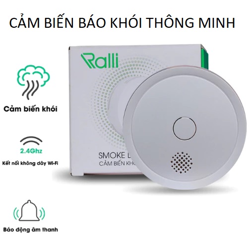Cảm biến báo khói thông minh RD CB11.SM.WF Còi báo tại chỗ và gửi thông báo cháy về smartphone- Hàng chính hãng