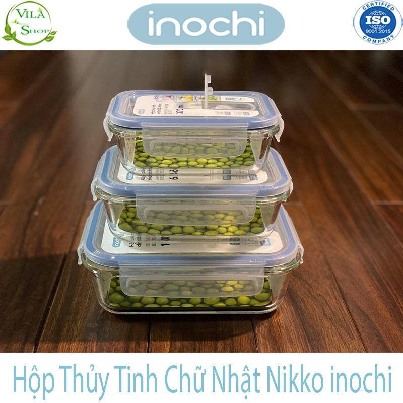 Hộp Thực Phẩm, Hộp Thủy Tinh Chịu Nhiệt Cao Cấp Inochi Sử Dụng An Toàn Trong Lò Vi Sóng - Đạt Tiêu Chuẩn Nhật