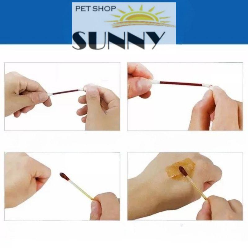Tăm bông tẩm cồn sát trùng vết thương hamster, sóc, thỏ, bọ