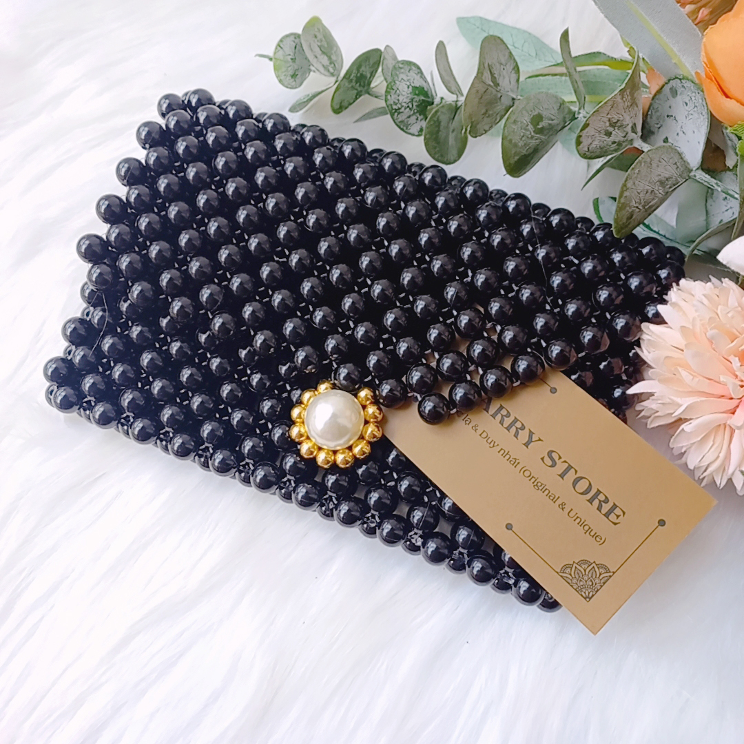 Túi Xách Ngọc Trai Nữ Hồng Sakura HRRBB-HSKR mẫu Hoa Mai đựng Điện Thoại Bản Cao Cấp