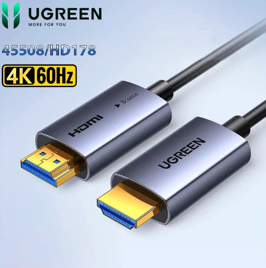 Cáp HDMI 2.0 Sợi Quang AOC 40M Ugreen 45508/HD178 – Hỗ Trợ 4K@60Hz, Truyền Tín Hiệu Ổn Định - Hàng chính hãng