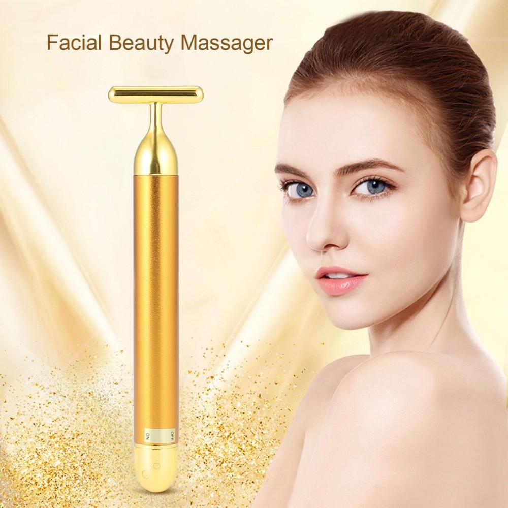 MÁY MASSAGE MẶT BEAUTY BAR 24K - bút massage chữ T - B0008