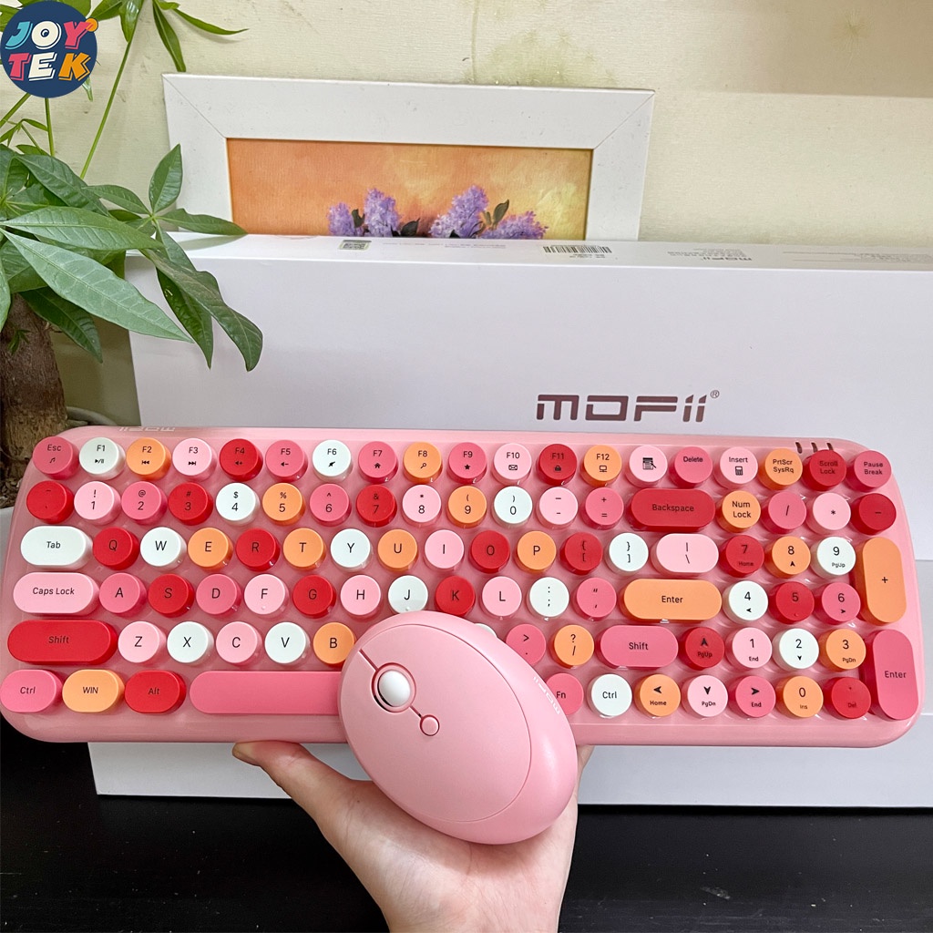 Bộ bàn phím và chuột không dây 2.4ghz CV Mofii candy mini cho điện thoại, ipad, laptop, macbook, tivi siêu đẹp - Hàng chính hãng