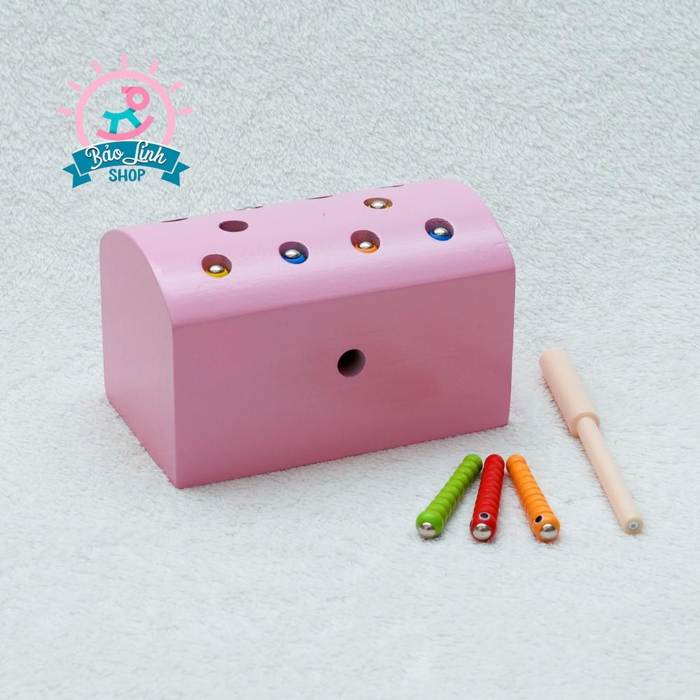 Câu sâu bằng gỗ| Đồ chơi gỗ an toàn