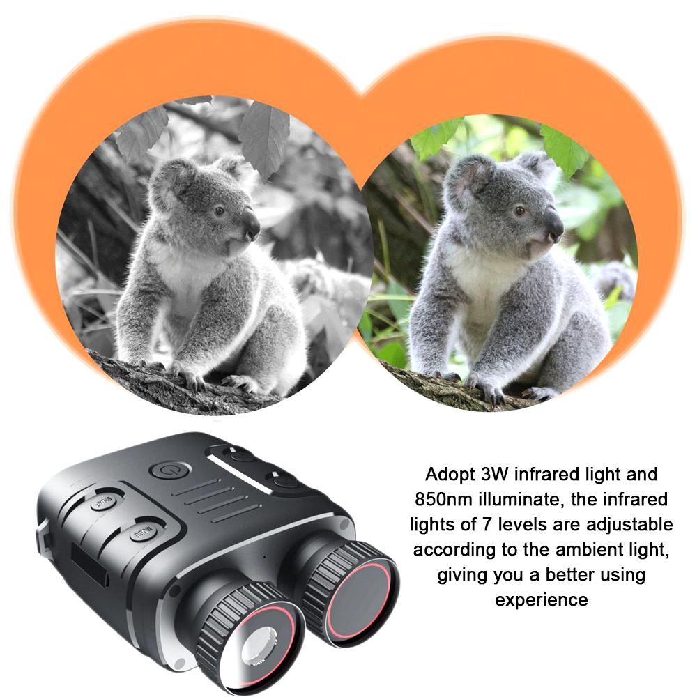 1080P Portable Binocular Infrared Night-Visions Device Day Night Use Photo Video Taking 5X Digital Zoom 300M Full Dark Viewing Distance for Outdoor Hunt Boating Journey