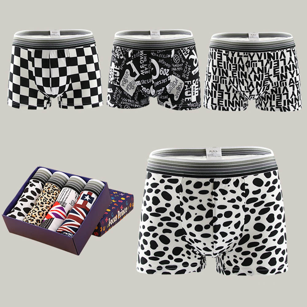 Hộp 4 quần lót nam BOXER BIGSIZE, quần sịp đùi cao cấp dành cho nam co giãn 4 chiều, kháng khuẩn ngăn mùi hôi mềm thoáng mát (GIAO MÀU NGẨU NHIÊN)