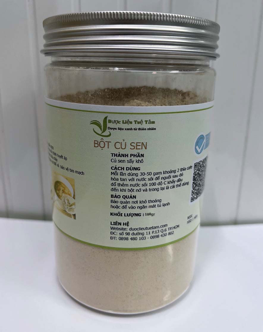 Bột củ sen nguyên chất - Bột nghiền trực tiếp từ củ sen - Dữ lại 100% dưởng chất từ củ sen