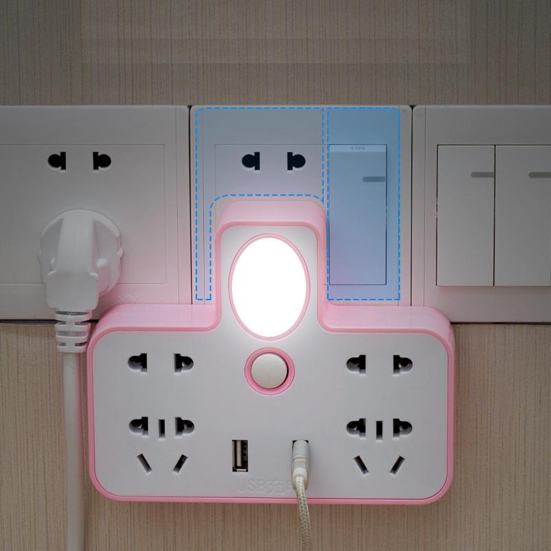 Ổ điện phát sáng CHỮ T 4 ổ 2 usb - cắm 3 chấu đa năng tiện