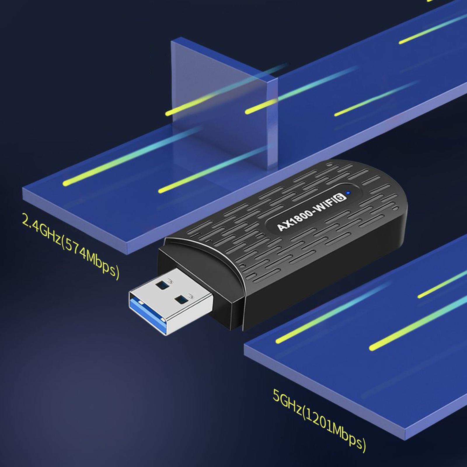 USB WiFi Adapter 5GHz 1201Mbps 574Mbps WiFi for Desktop Laptop