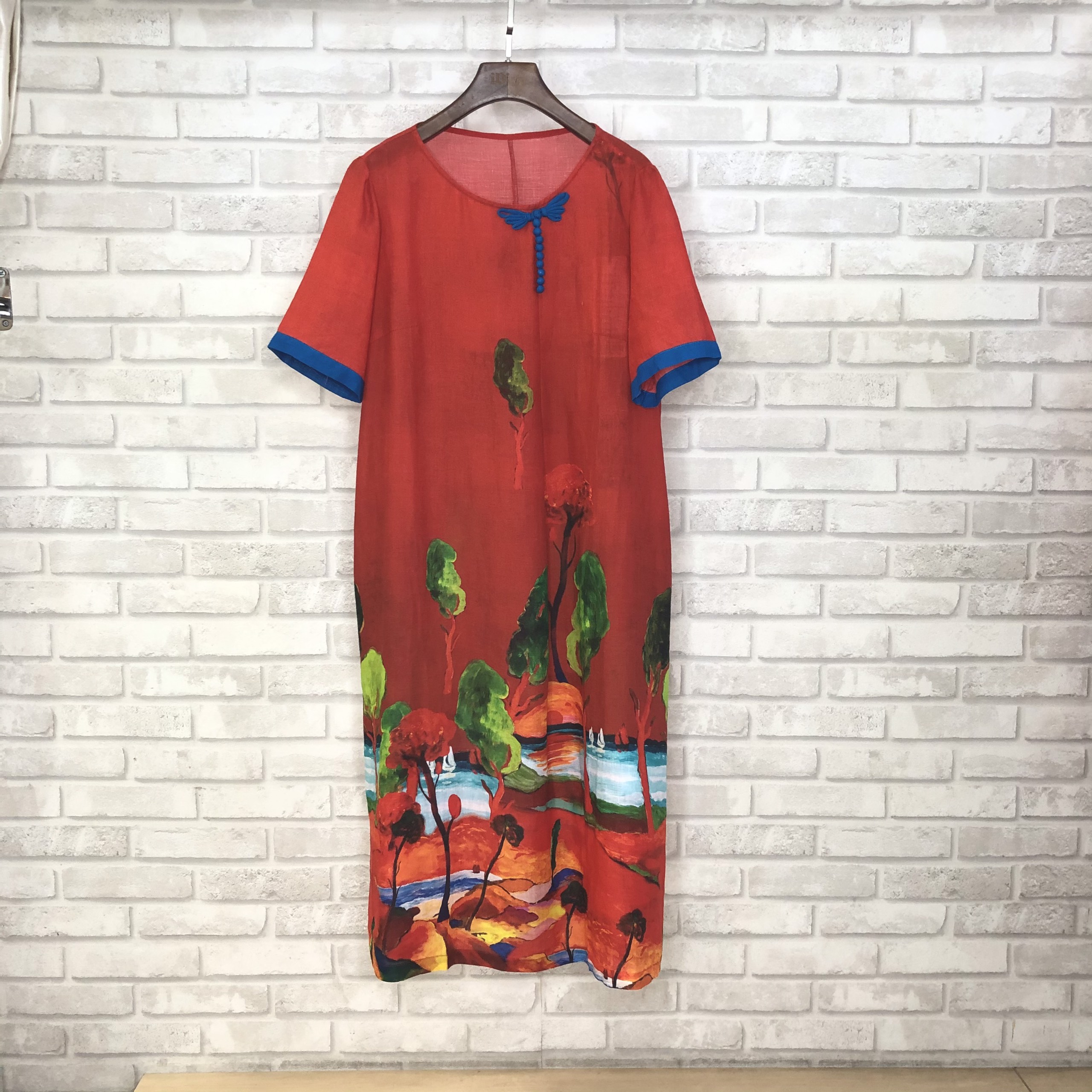 Đầm suông trung niên iDiva D14-12; chất liệu linen cao cấp, bigsize phù hợp u50 dự tiệc &amp; dạo phố