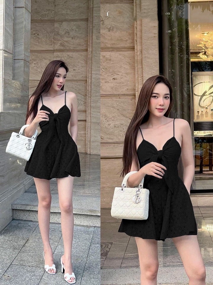 JUMPSUIT ĐẦM QUẦN 2 DÂY CỔ U SUÔNG TRƠN PASTEL ĐỒ BAY ĐEN ĐI BIỂN DẠO PHỐ ĐI CHƠI DỰ TIỆC