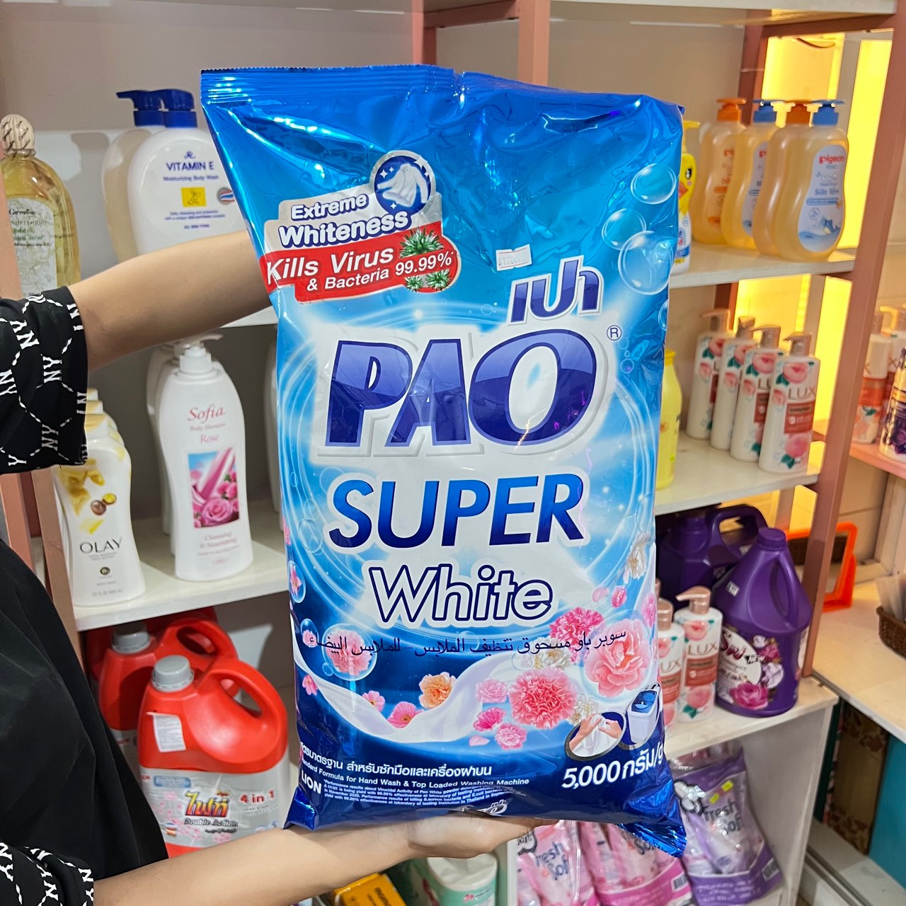 Bột giặt Pao 5kg đủ mùi hàng chuẩn Thái Lan loại bỏ vết bẩn quần áo dễ dàng giặt sạch thơm lâu