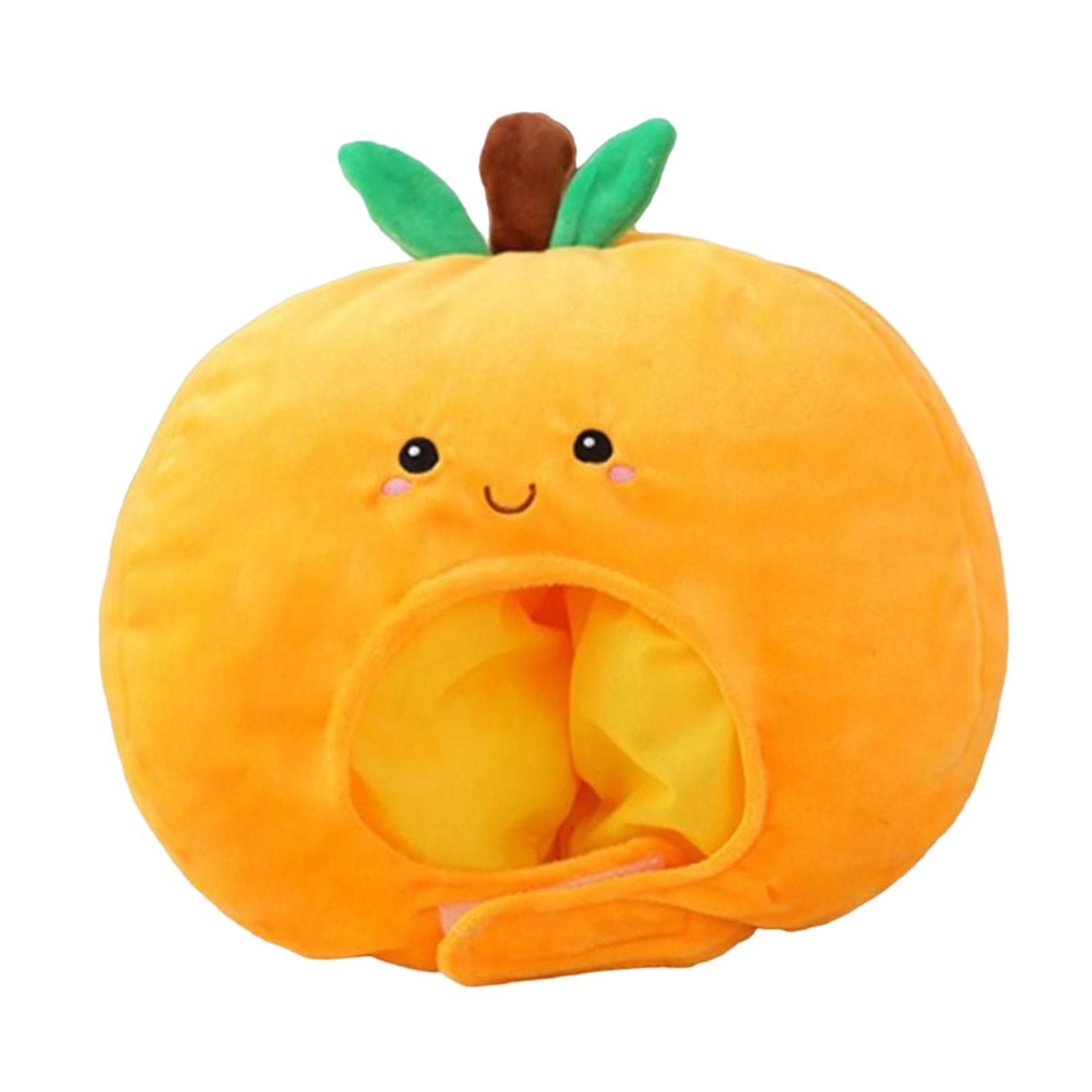 Plush Fruit Headgear Hat Plush Orange Birthday Photo Props Festival Costume Caps Adult