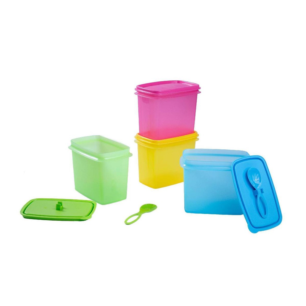 Bộ Hộp Bảo Quản Thực Phẩm Seasonal Shelf Saver With Spoon (4) TUPPERWARE CHÍNH HÃNG