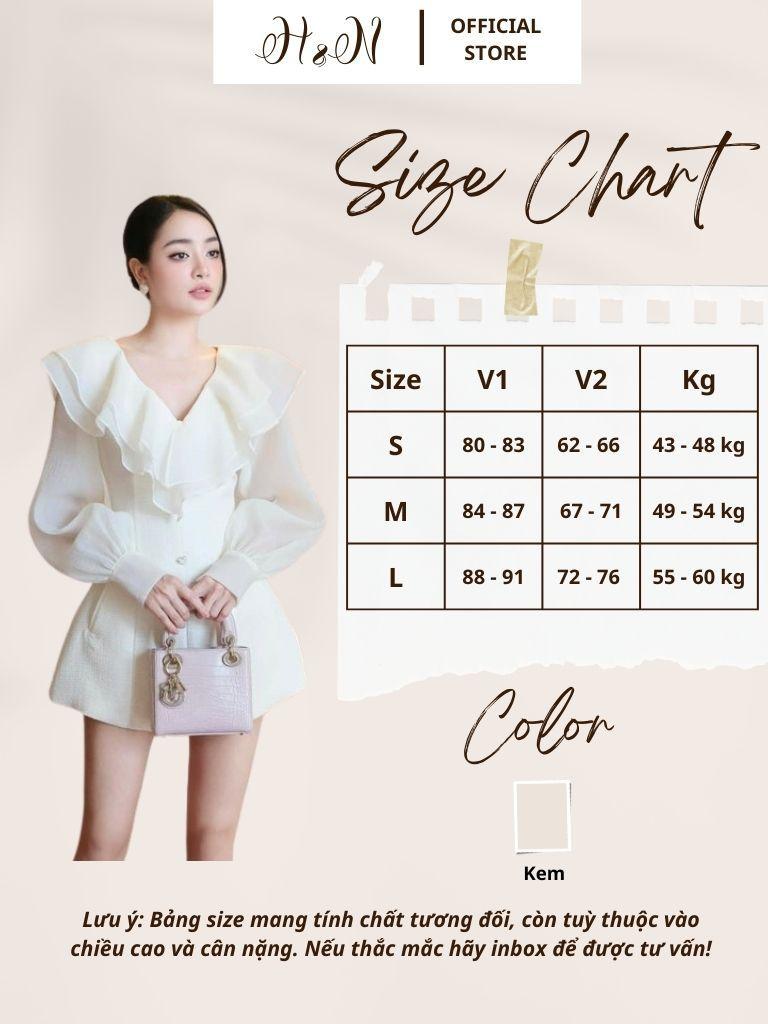 Jum nữ thiết kế dự tiệc cổ V phối tơ sang chảnh Set liền thân đùi dài tay HN Clothing J9 BY JO