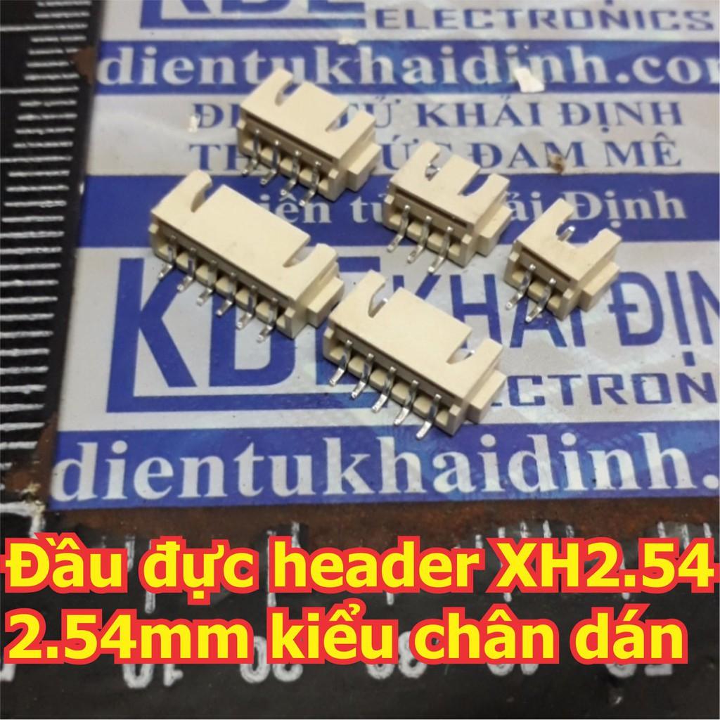 Đầu cổng đực, đầu gắn trên PCB header XH2.54 2.54mm kiểu chân dán, 2P ~ 6P kde6162