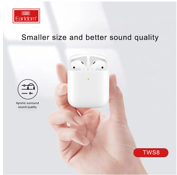 Tai nghe Bluetooth 2 tai Earldom TWS8 - hàng chính hãng