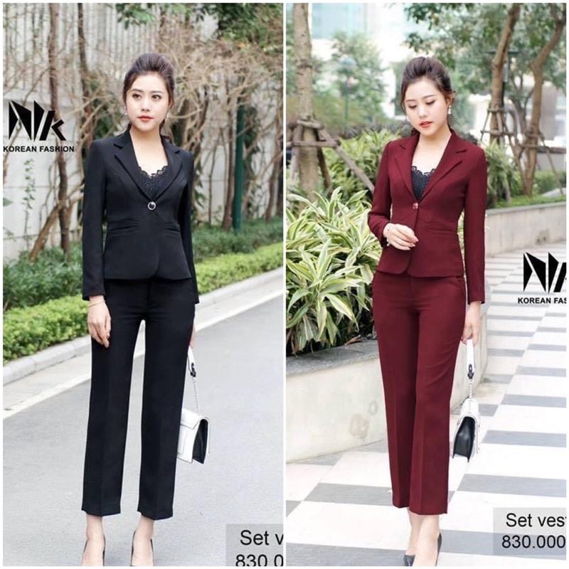 Set vest 2 lớp cơi túi hàng NK sale sốc
