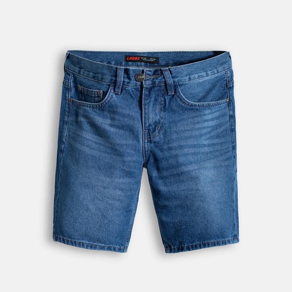 Quần short jeans nam cao cấp LADOS 4090 vải dày đẹp, không bay màu, năng động, dễ phối đồ