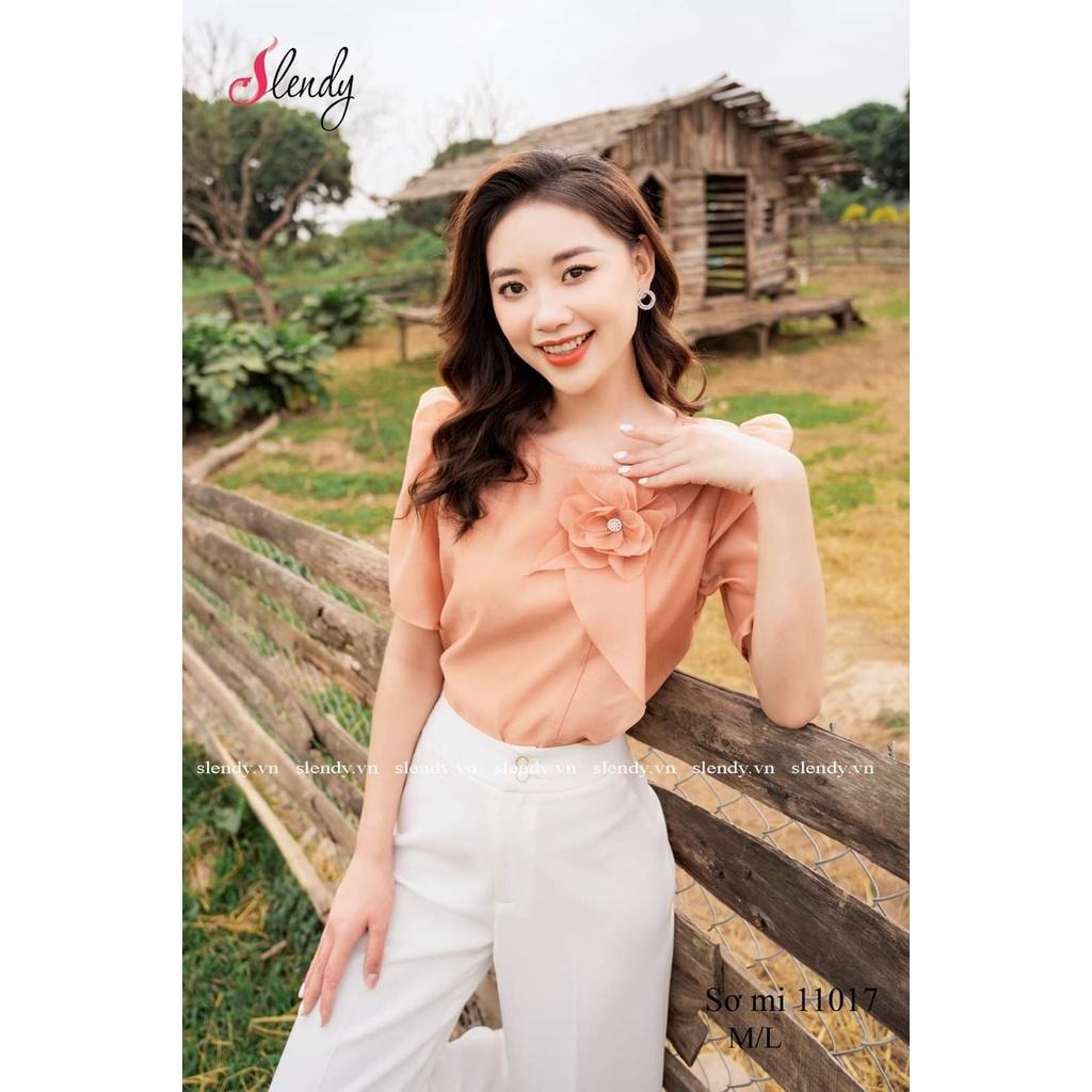 Áo sơ mi nữ công sở thời trang SURI cổ trònnơ ngựctrẻ trung hợp thời trang