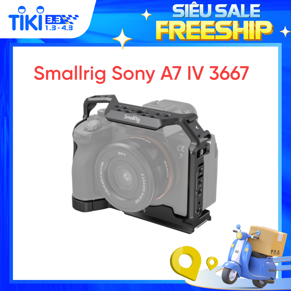 Khung Bảo Vệ SmallRig Full Camera Cage Dành Cho Sony Alpha 7 IV/Alpha 7 S III/Alpha 1/Alpha 7R IV 3667 - Hàng Chính Hãng