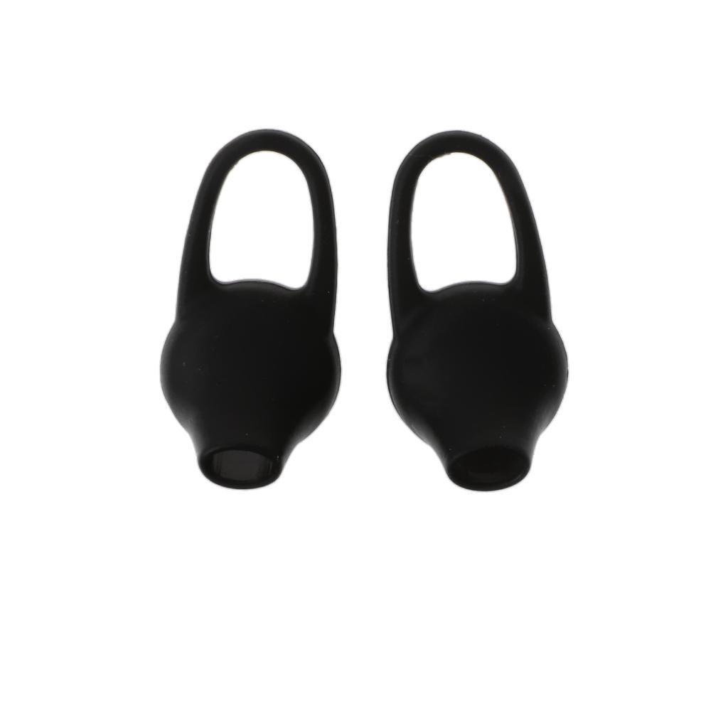 2X 1Pair Universal Silicone Earbuds Eartips Caps for Wireless Earphone Black
