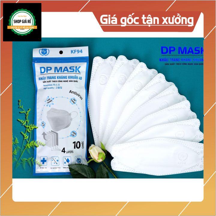 Khẩu trang KF94 4 lớp hàn quốc hợp thời trang chống bụi siêu mịn (set 10 cái